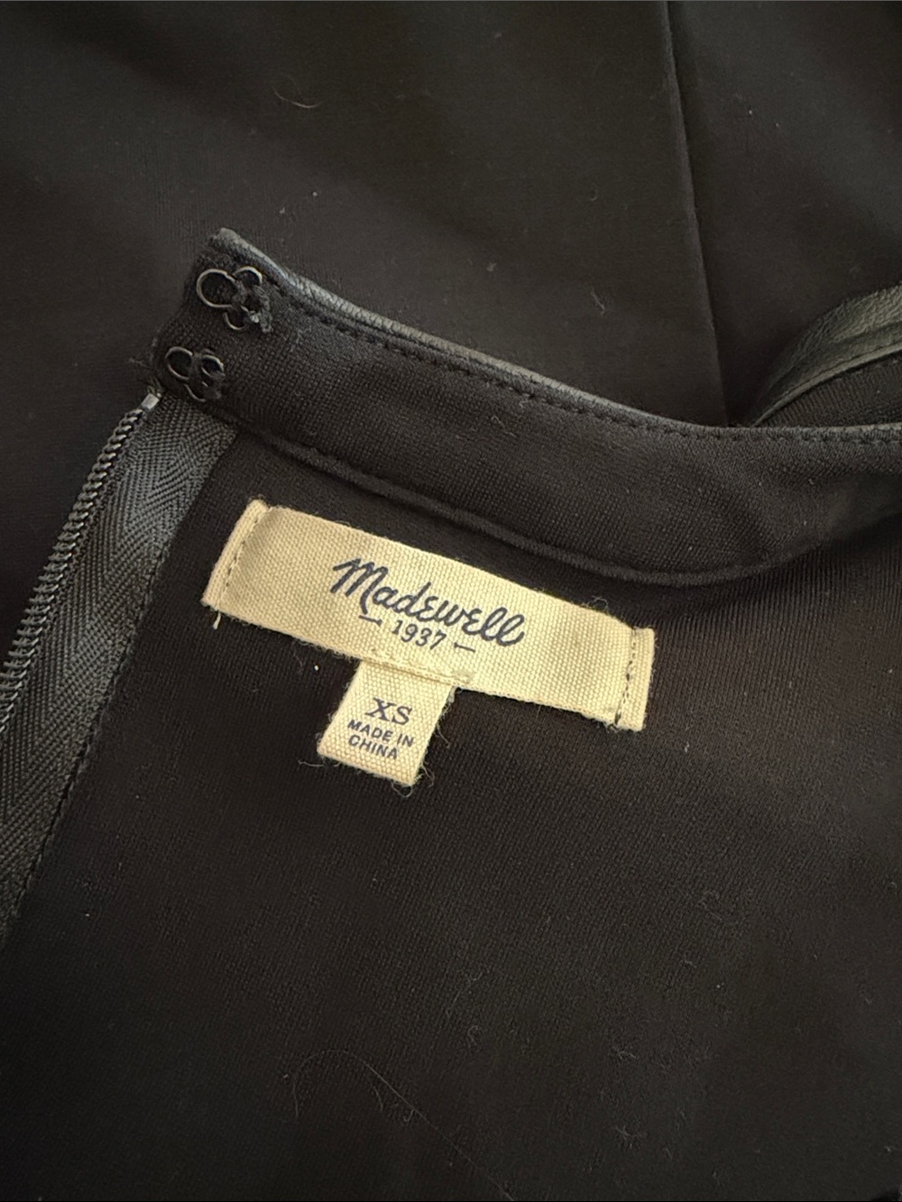 Madewell Black Blouse with Faux Leather Trim - Picture 5 of 5